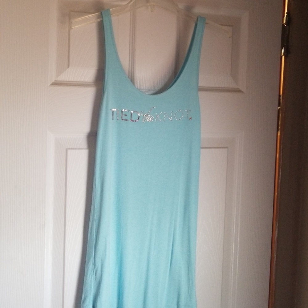 Tied the knot bride tank top